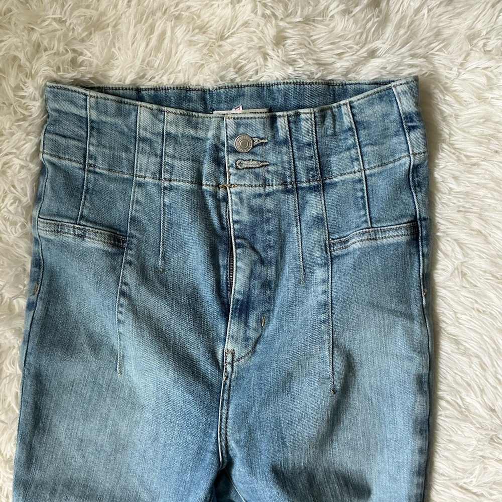 Free People We The Free High Waist Flare Jeans | Size 29 | Medium Wash | - Picture 3 of 9